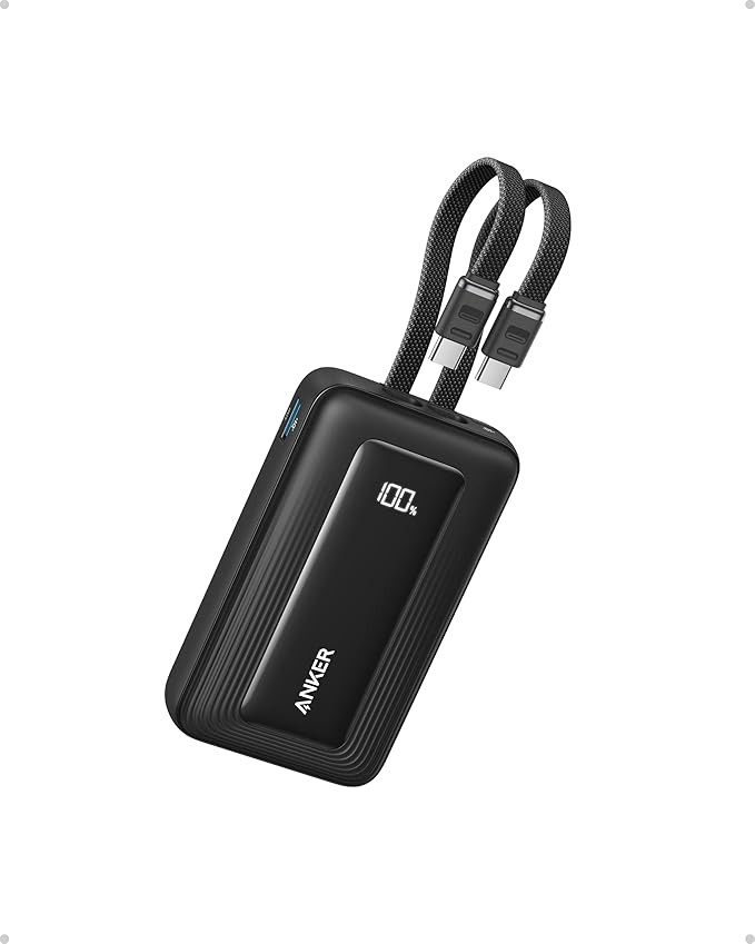 Anker Zolo Powerbank 20000mAh, 45W Schnellladung, 2 USB-C Kabel, iPhone 17/16, Galaxy
