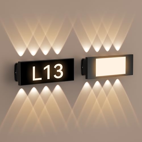 stadtstraf 2er set wandlampe led 18W 3500K warmweiß für innen aussen ip66