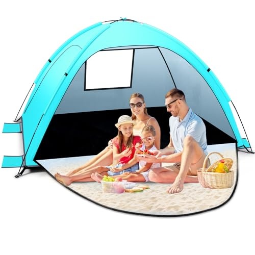 tonfarb strandmuschel tragbar ultraleicht strandzelt sonnenschutz für 2-3 personen