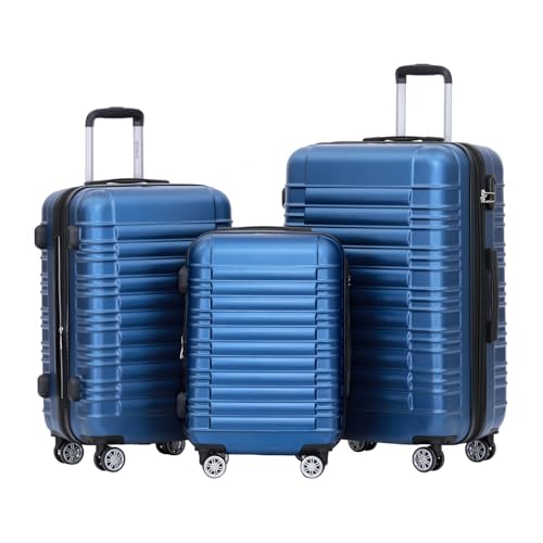Produktbild: hartschalen koffer set 2088 trolley reisekoffer gepäck 14 farben blau
