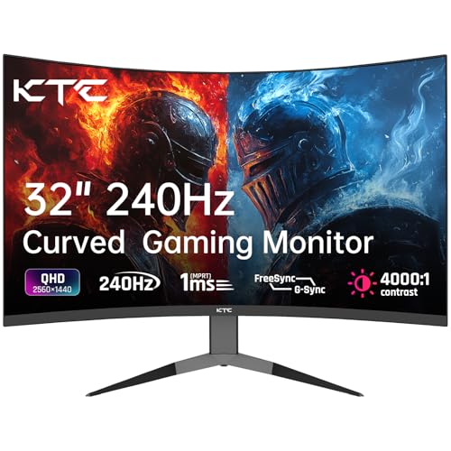 Produktbild: KTC 32 Zoll Curved Gaming Monitor 2K WQHD 240 Hz 1 ms Adaptive Sync 4000:1