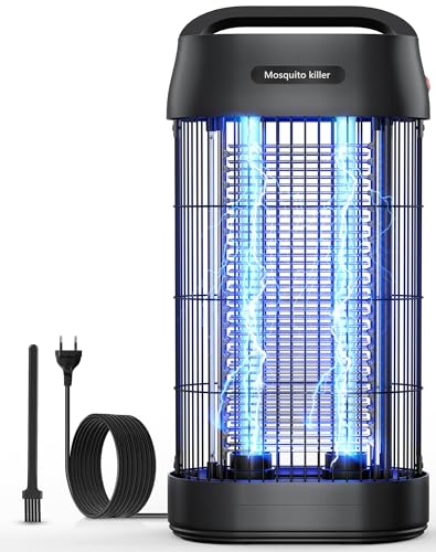 insektenvernichter elektrisch, fliegenfalle 16W mückenfalle 3000V doppelseitig für innen und außen