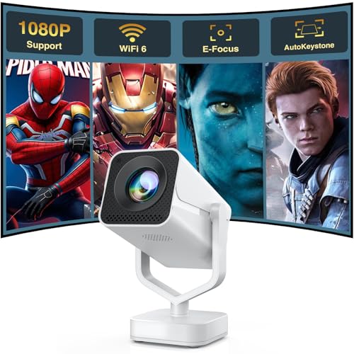 mini beamer full hd 1080p tragbar mit bluetooth wifi6, akatuo videoprojektor