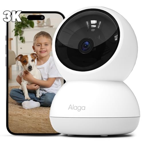 Alaga WLAN-Überwachungskamera 3K, AI-Bewegungserkennung, 5Ghz, Alexa, Google Home