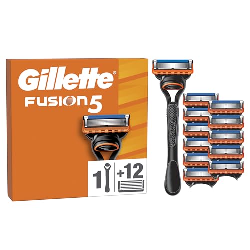 gillette fusion 5 rasierer mit 12 klingen nachfüllungen