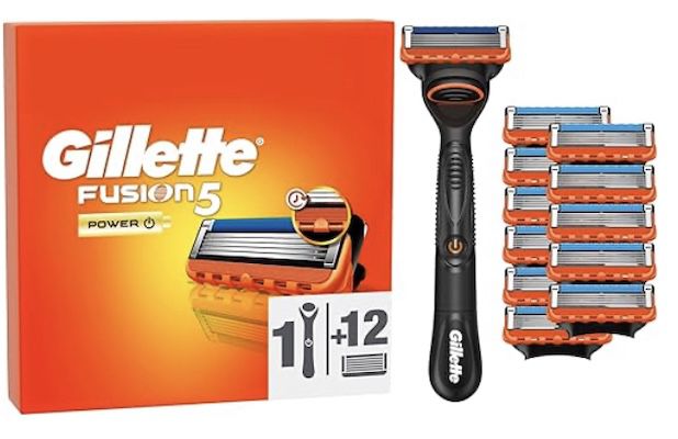 gillette fusion5 power rasierer mit 12 ersatzklingen für 39,99 euro