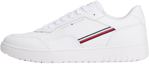 tommy hilfiger sneaker herren cupsole stripes low top weiß 47
