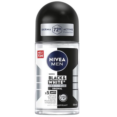 nivea men black & white invisible deo roll-on 50ml, spar abo 2,02