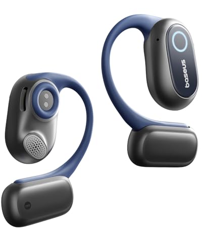 Produktbild: baseus bowie mf1 open ear bluetooth kopfhörer schwarz mit mikrofon