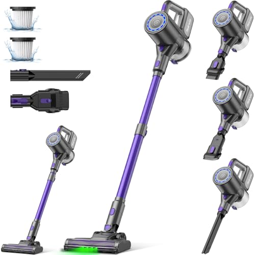 Suirviz akku staubsauger kabellos, 500W, 40000Pa, 40 min, leicht, ideal für hartböden, teppiche, tierhaare