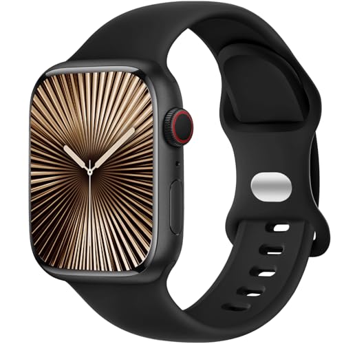 dirrelo armband für apple watch 46mm 45mm 44mm 42mm 49mm silikon schwarz für herren und damen