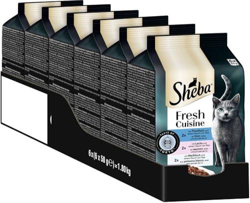 Produktbild: sheba katzenfutter nassfutter portionsbeutel multipack 6x6x50g prime sparen