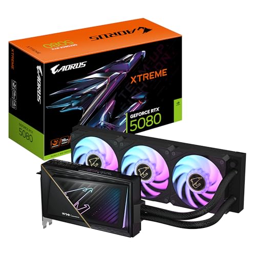 gigabyte aorus geforce rtx 5080 grafikkarte mit dlss 4, gv-n5080aorusx w-16gd