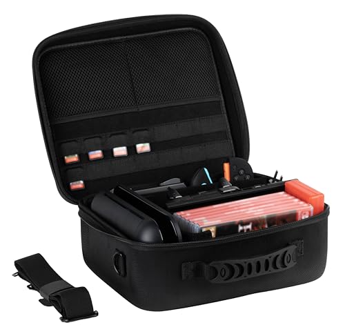 Konix Big Carry Case für Nintendo Switch 2  Hartschale, 14 Spiele-Slots, Schultergurt