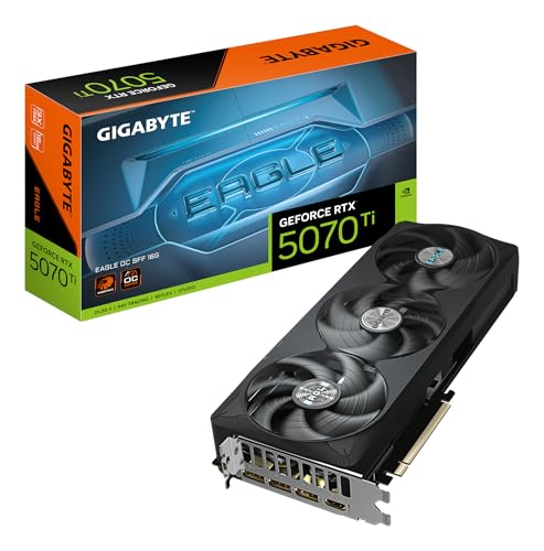 gigabyte geforce rtx 5070 ti grafikkarte, dlss 4, gv-n507teagle oc-16gd