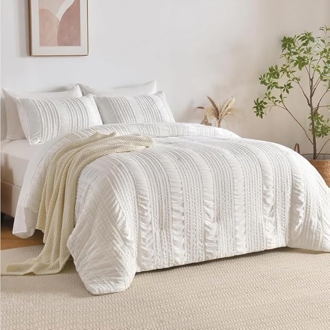 luofanfei boho bettwäsche 155x220 cm gestreift wende-set microfaser 80x80 cm mit reißverschluss