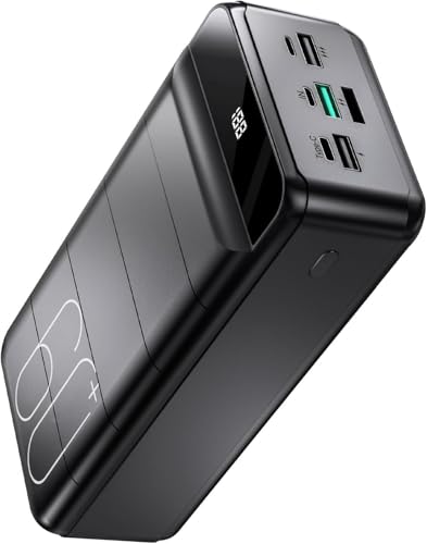 PDBEST power bank 60000mAh 22,5W USB C mit 4 Ausgängen, kompatibel mit iPhone, Tablets