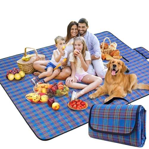 baxiwuy picknickdecke strandmatte wasserdicht campingdecke 150 x 200 cm blau