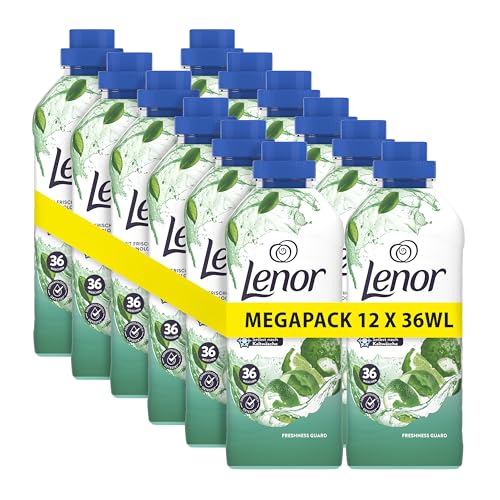 lenor weichspüler megapack 12x36 waschladungen, fresheness guard, geruchsabwehr