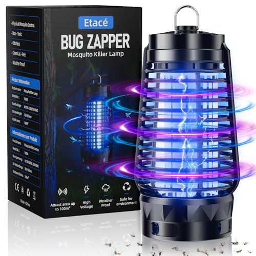 insektenvernichter elektrisch mit uv-lampe, wasserdichte mückenfalle für innen und außen