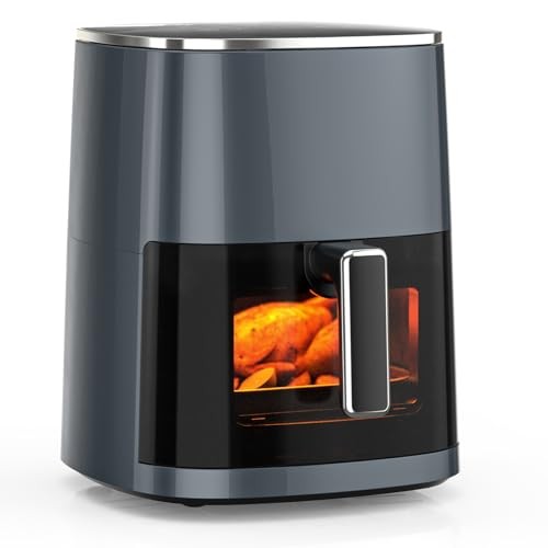 DUMOS Air Fryer 6QT, 12-in-1, Square, Fenster, 400F, nonstick, leicht zu reinigen