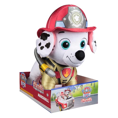 PAW PATROL Marshall Plüschtier 25 cm Feuerwehruniform mit Löschrucksack