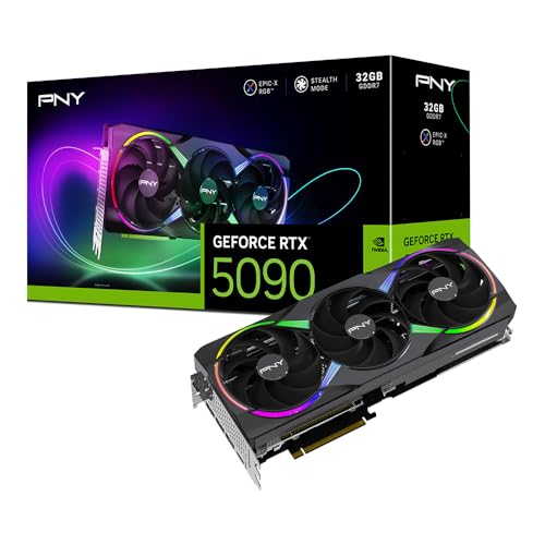 pny geforce rtx 5090 grafikkarte 32gb, triple fan, dlss 4, argb