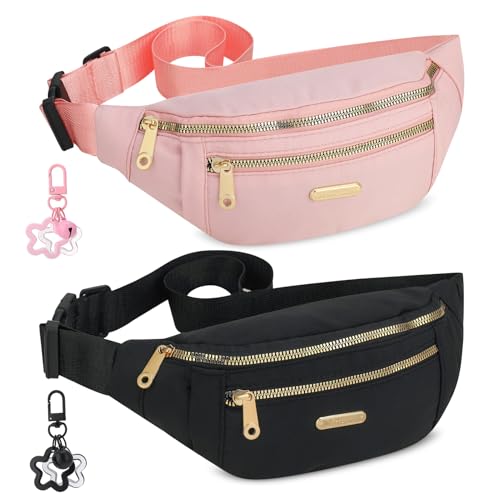 patinadrift bauchtasche wasserdicht gürteltasche für damen herren schwarz rosa für reisen wandern joggen