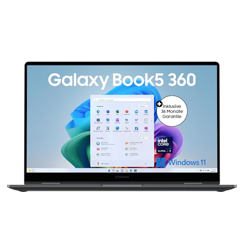 samsung galaxy book5 360 15,6 zoll 2-in-1 laptop intel core ultra 7 16 gb ram 512 gb moonstone gray