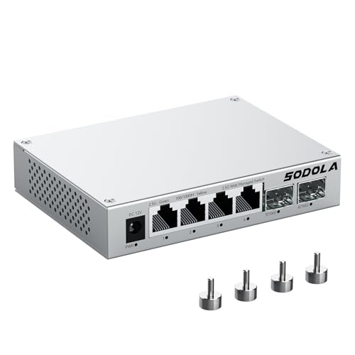2.5Gbit switch managed sodola, 4x2.5G base-T, 2x10G SFP+, igmp, vlan, qos, lacp