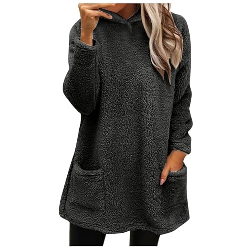lässige damen hoodies, warmes plüsch-sweatshirt, doppelter samt, herbst winter, langärmelig
