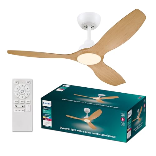 Produktbild: philips olas deckenventilatorleuchte 32 w ventilator 24 w lampe weiß holz