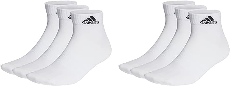 adidas ankle socks 3 paare dünn leicht weiß schwarz unisex l