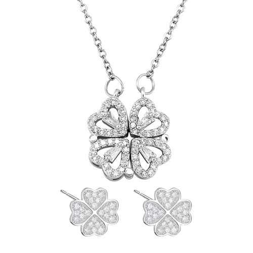 ysjchebs strass halskette und ohrringe set, modischer damenschmuck