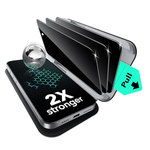 ESR Panzerglas für iPhone 16 Pro Max, 9H Härte, Anti-Spy, 3 Stück