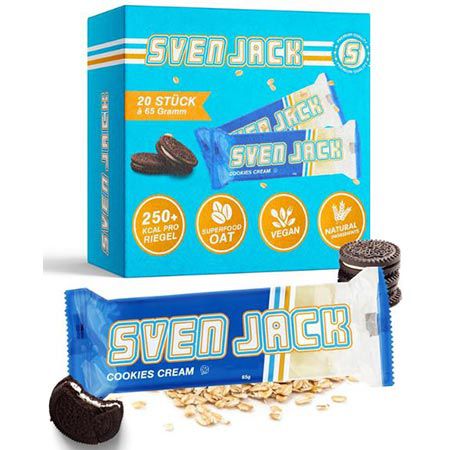 sven jack cookies-cream haferriegel 20er pack für 17,76 (statt 21)