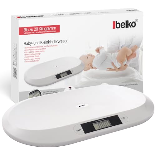 belko digital baby scales flache wiege bis 20 kg für babys, kinder und tiere