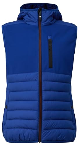 s.Oliver leichte weste mit kapuze aus materialmix für damen