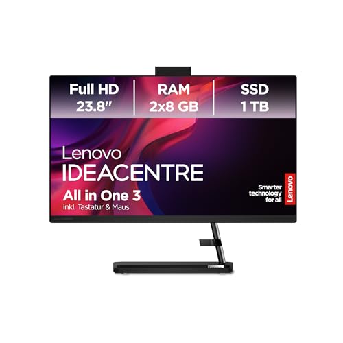 Produktbild: lenovo ideacentre 3 aio-pc 24alc6 23.8 zoll fhd, amd ryzen 5, 16gb ram, 1tb ssd