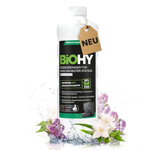 Produktbild: bihy bodenreiniger für wischroboter mit frühlingsduft, 1l, schaumarm, streifenfrei
