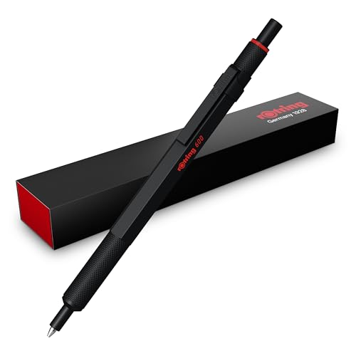 rOtring 600 gelschreiber 0,55 mm schwarz nachfüllbar metallschaft sechskantschaft