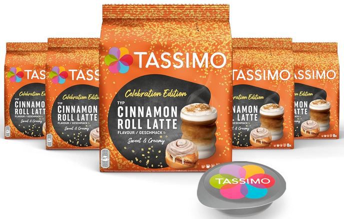 tassimo cinnamon roll latte kapseln 40er pack ab 25,64 statt 35