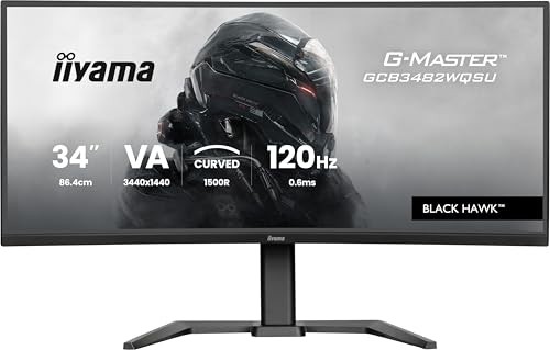 iiyama G-Master GCB3482WQSU-B1 34" UWQHD Monitor HDMI DP USB3.2 USB-C
