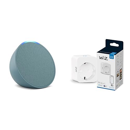 echo pop blaugrün, wiz smart plug, kompatibel mit alexa - smart home einsteigerpaket