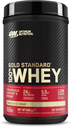 optimum nutrition proteinpulver vanilla ice cream 600g