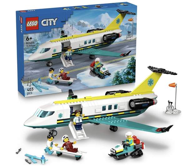 lego city notfallrettungsflugzeug set mit flieger und 4 mini-figuren 31,99