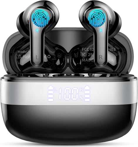 bluetooth 5.3 kopfhörer kabellos in ear mit 4 enc mic, tiefer bass, 48 std, ipx7 wasserfest