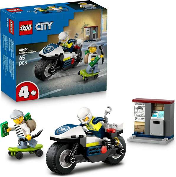 lego city polizeimotorrad spielset mit verfolgungsjagd, 6,39 PVG 9,99
