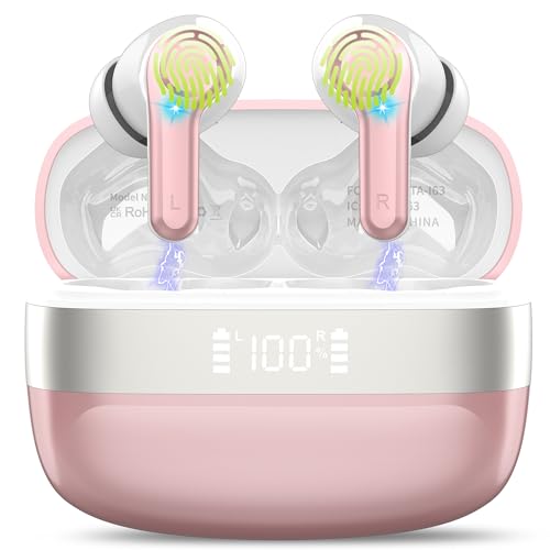 bluetooth kopfhörer kabellos in ear 5.3 mit 4 enc mic, 48 std mit tiefem bass, ipx7