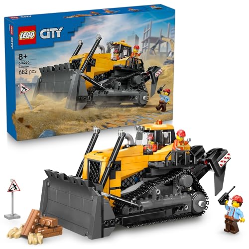 lego city bulldozer 60466 gelber baubulldozer spielzeug für kinder
